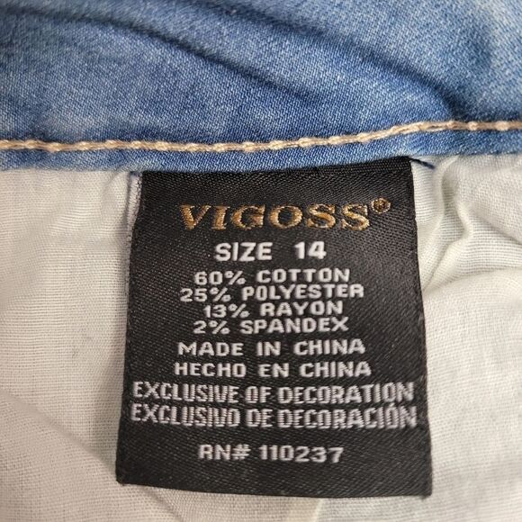 VIGOSS Chelsea Stretch Denim Shorts SIZE 14 - Picture 9 of 11